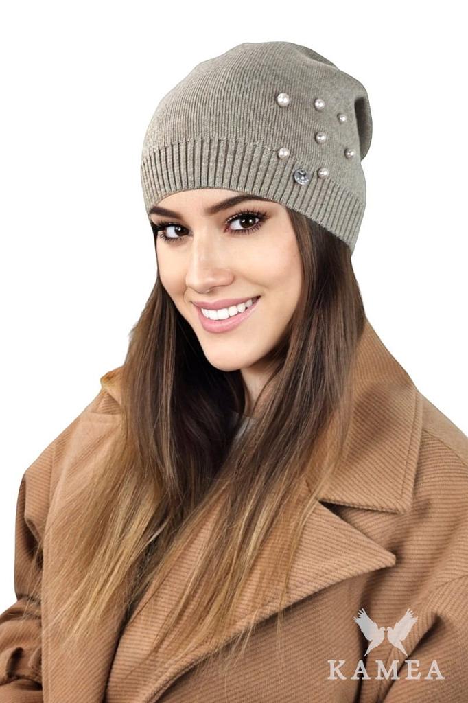 Winter Hat Calcite Kamea Color Dark Beige