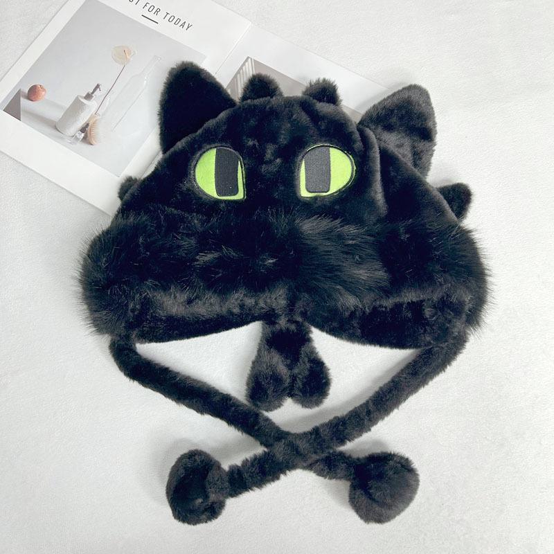 2025 Winter Couple's Warm, Slimming Plush Lei Feng Hat - Cute Light Fury & Night Fury Design for Women