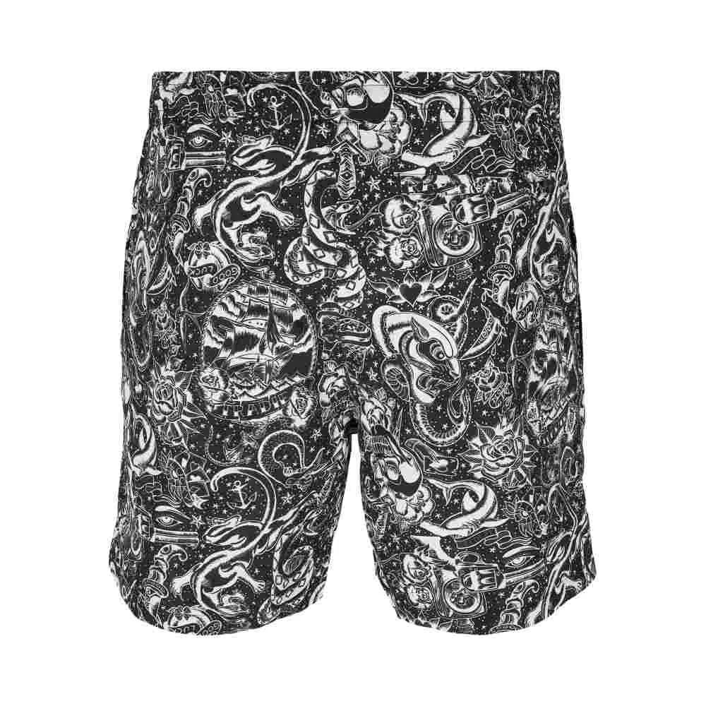 Urban Classics Mens Tattoo Swim Shorts