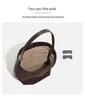 2024 High-End Matte Leather Women's Tote: Autumn/Winter Large Capacity Bucket Bag, Perfect for Versatile Commuting.