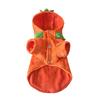 Halloween Dog Pumpkin Hooded Clothes Funny Transformation Clothes Holiday Polar Fleece Dog Clothes for Small Medium-sized Dogs