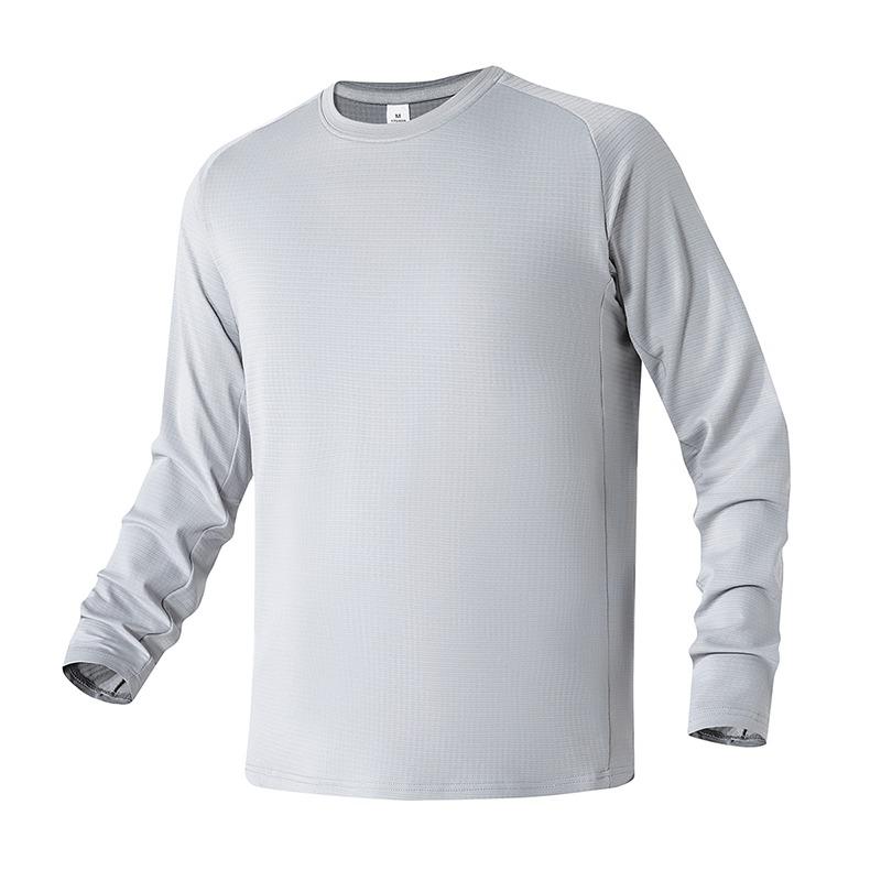 Bluza Męska z Okrągłym Dekoltem z Długim Rękawem Jesienno-Zimowa Koszulka Bazowa Męska Modna Casualowa Góra