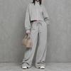 Women's Zip-Up Hoodie and High Waist Wide Leg Pants Set Casual Loungewear Tracksuit