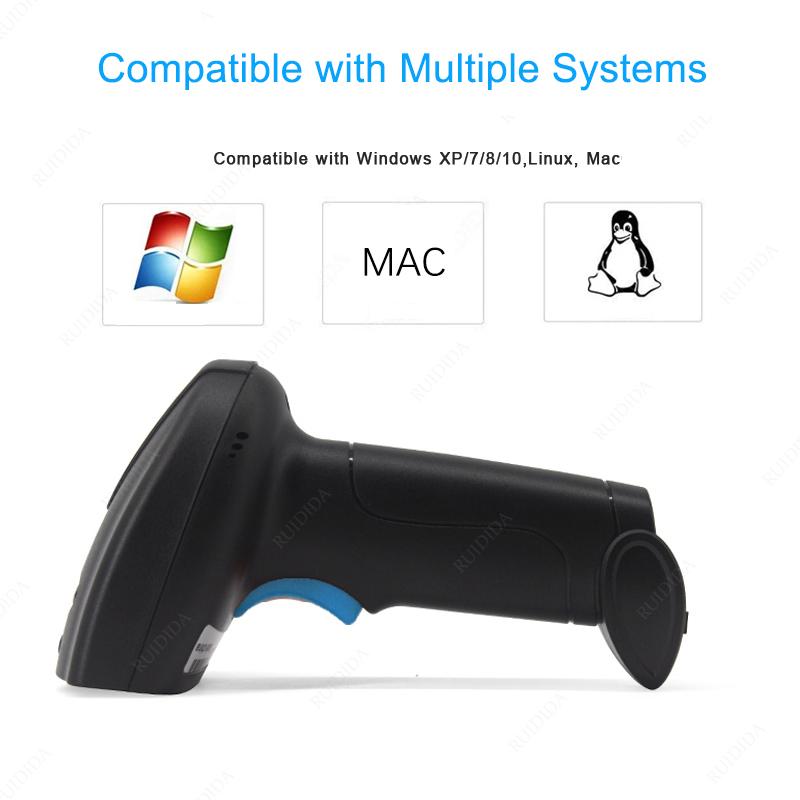 1D 2D Čtečka čárových kódů Drátová nebo Bezdrátová nebo Bluetooth Skener čárových kódů qr kód Datamatrix kód PDF417 Ruční skener