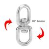 10Pcs Swivel Hooks M6 Double Ended Stainless Steel 8?Shape Shackle Ring Connector