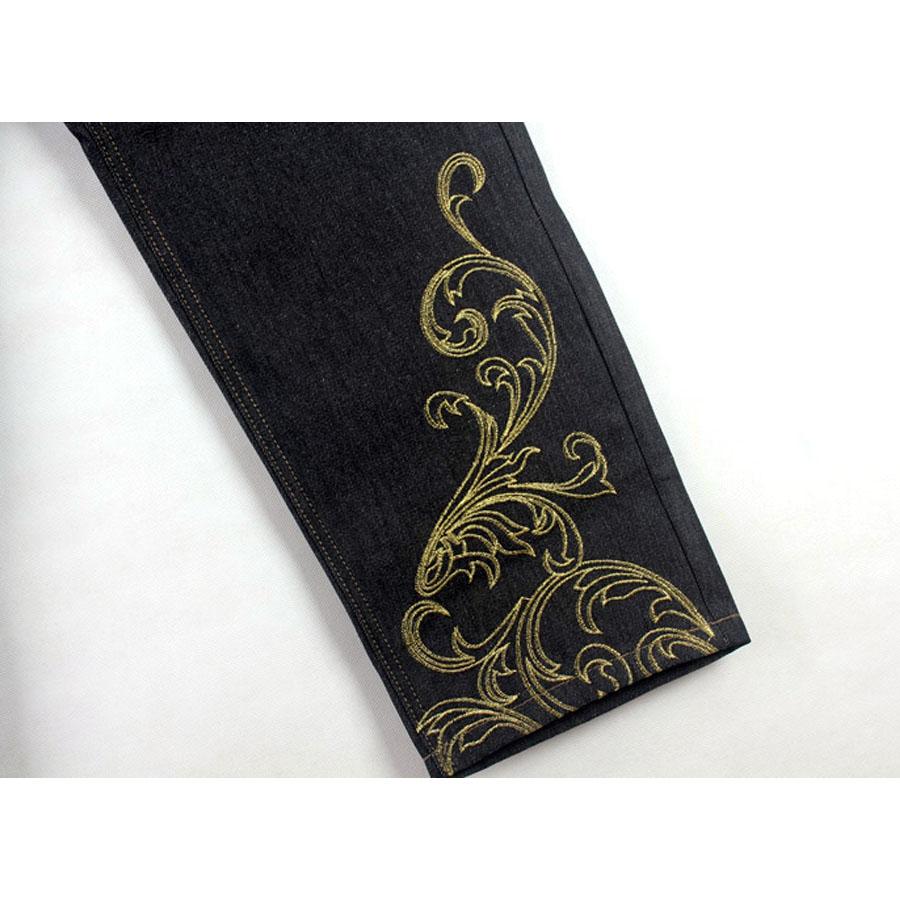 European and American Embroidered Hip-hop Jeans Men's Trend HIPHOP Street Dance Casual Loose Plus Fat Plus Size Skateboard Pants 30-46