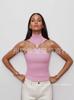Top da Donna Oro con Anello, Scollo Bardot, Senza Maniche, Collezione Primavera/Estate 2025