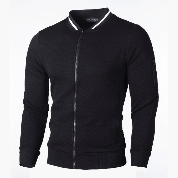 Classic Plaid Mens Hoodie Jacket With Zipper Closure For Casual Spring Wear
