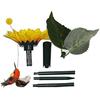 Solar/Battery Powered Butterfly Bird Flower with Ground Spike, 3 Pack Fluttering Butterflies/Sunflower for Patio Garden Yard Stake Plants Flowers