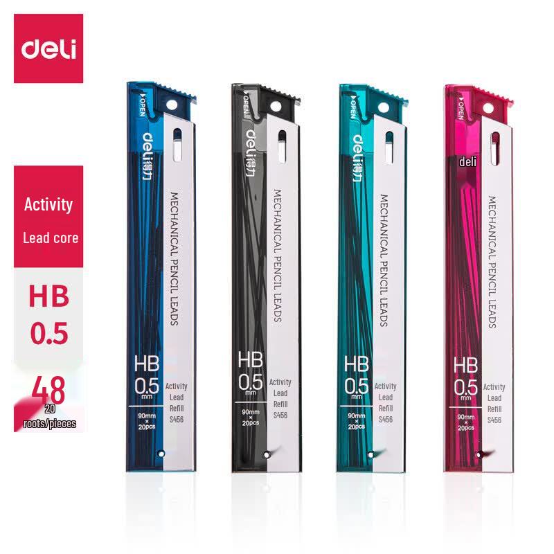 Deli S456 HB 0.5mm Mechanical Pencil Lead Refills