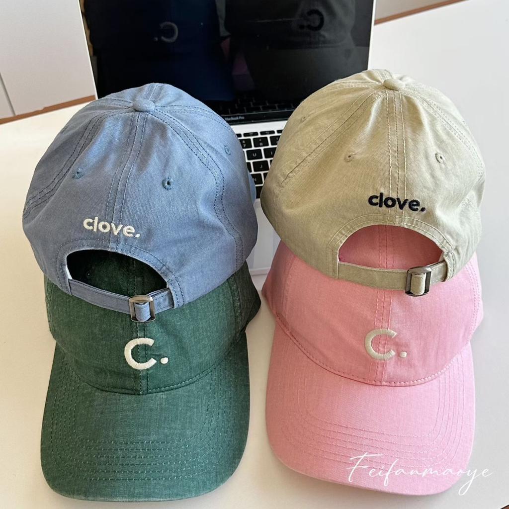 Casual simple embroidery letter C baseball cap children spring and summer new couple cap versatile and small face