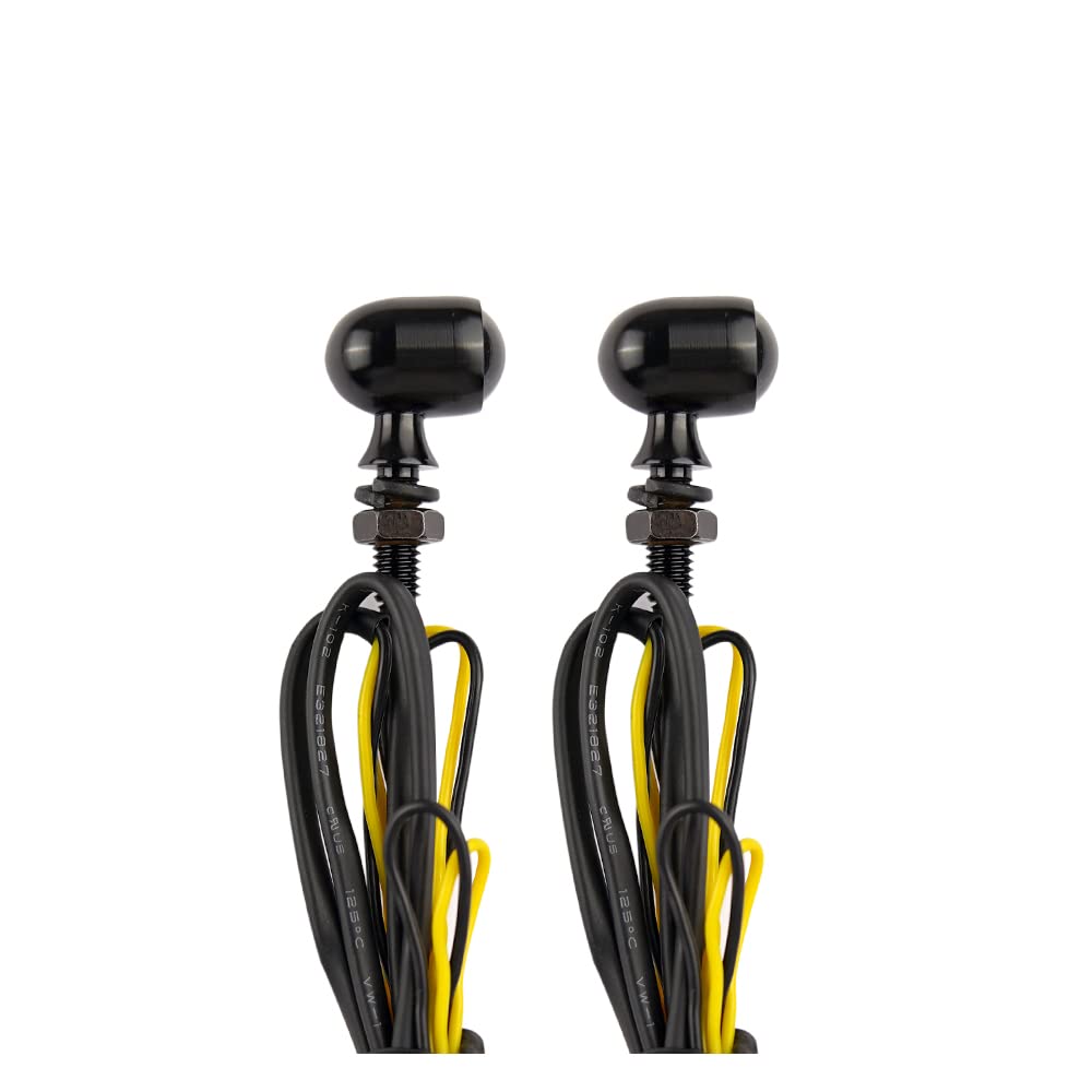 

Указатели поворота для мотоцикла HI-LINE, Универсальные светодиодные, Ультрамаленькие, Комплект из 2 шт., Ультрамаленькие, Круглые Black - Turn signal