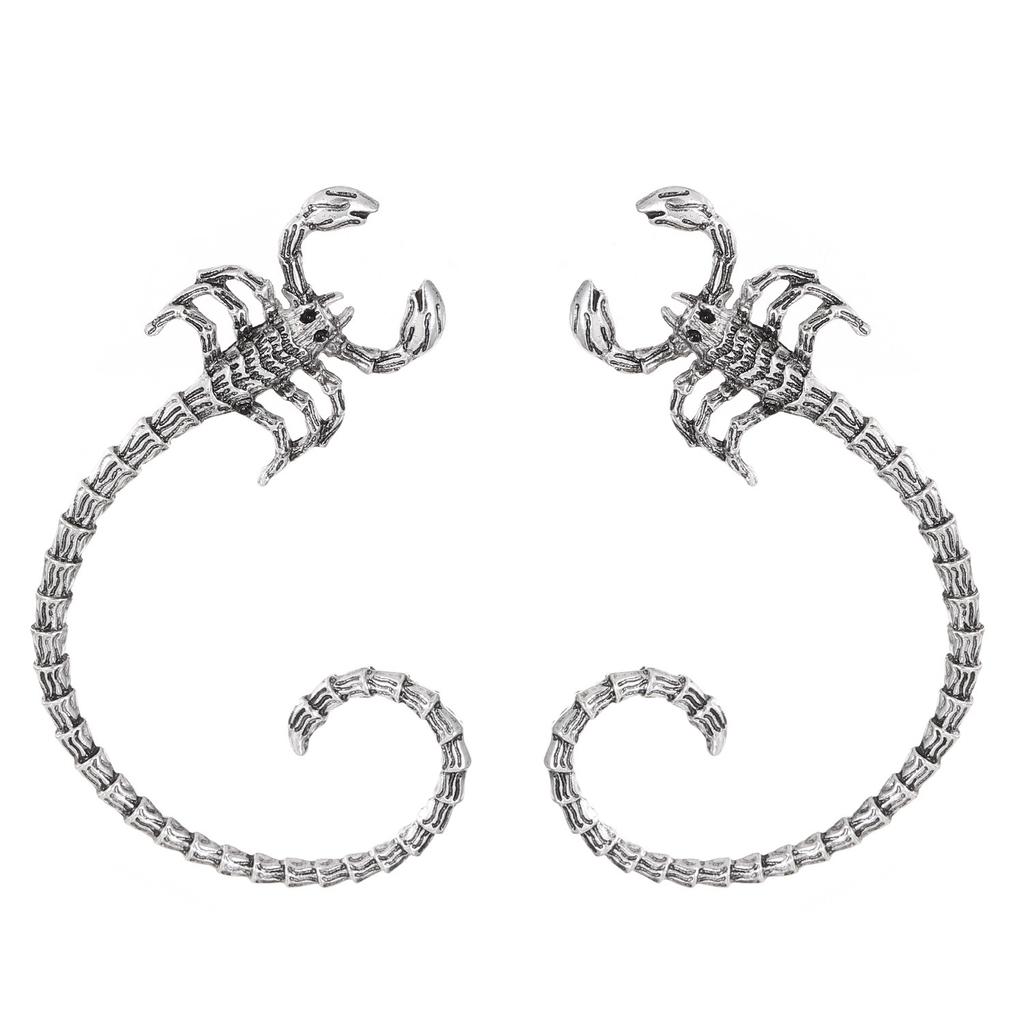 High-quality 2026 Jewelry, Punk Dark Scorpion Contour Stud Earrings, Sweet and Cool Personality Animal Scorpion Ear Bone Clip Ear Hanging