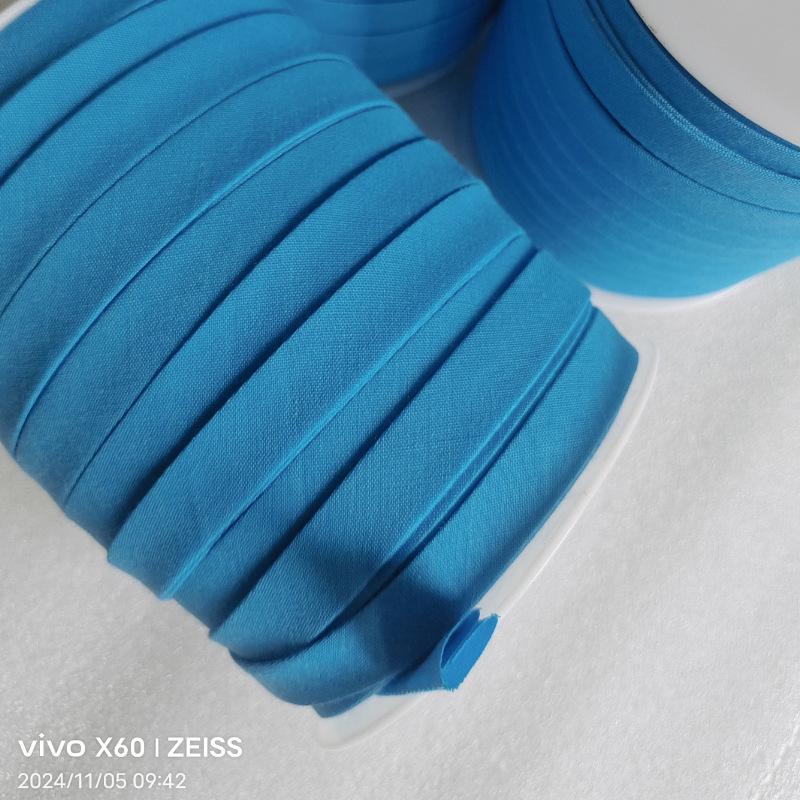 Red Double Fold Bias Binding Tape - No-Iron Polyester Cotton for DIY Cheongsam, 1.2" Width