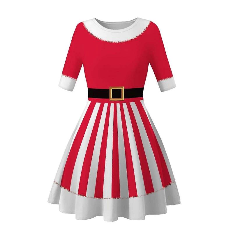 Christmas Dress Christmas Costume Cosplay Dressing Up Cosplay Costume Red Dress