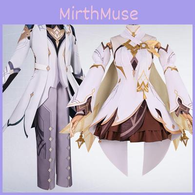 Genshin Impact Lumine Aether Cosplay Costume With Polyester Fabric For Anime Role Play