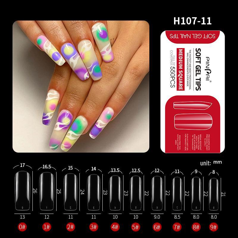 

Типсы для ногтей Frosted Dog White из фарфора - ультратонкие бесшовные накладные ногти