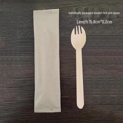 Disposable Wooden Fork & Spoon Set