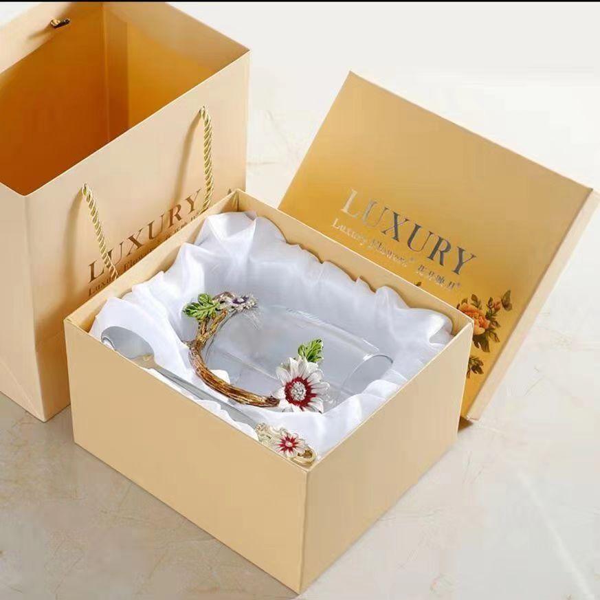 Paris March Enamel Flower Tea Cup - High-Temp Resistant Crystal Glass Gift for Teacher's Day or Girlfriend