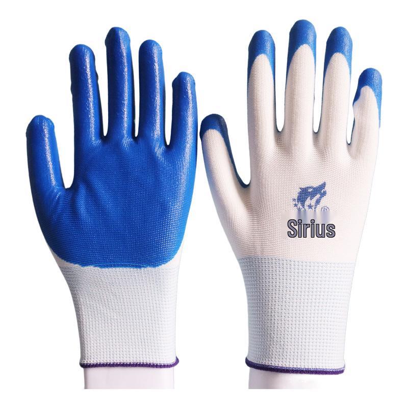 Nitrilgummi Halkfria, Slitstarka Arbetshandskar för Bygg