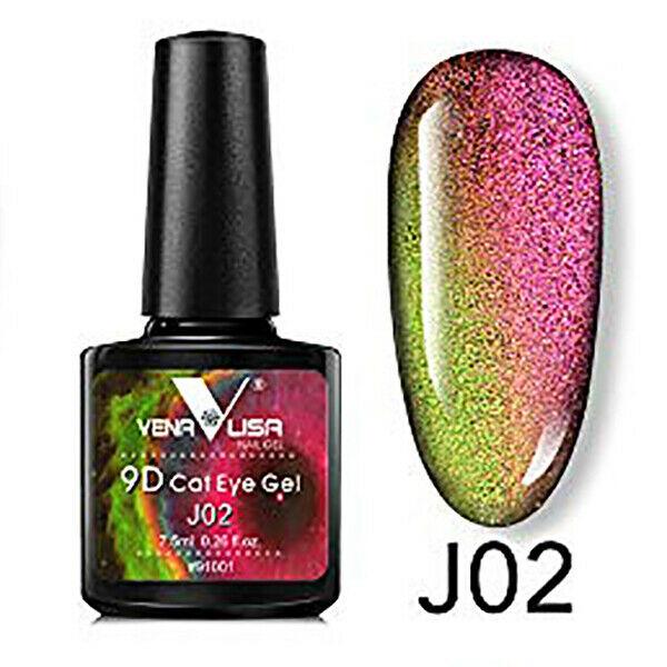 Venalisa 7.5ml 9D Galaxy Cat Eye Gel Nail Polish Soak-off UV LED Gel Varnish Nail Art Supply 12 Colors