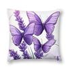 Purple Butterflies and Lavender Patterned Cushions Square polyester pillowcase, modern sofa decorative cushion cover