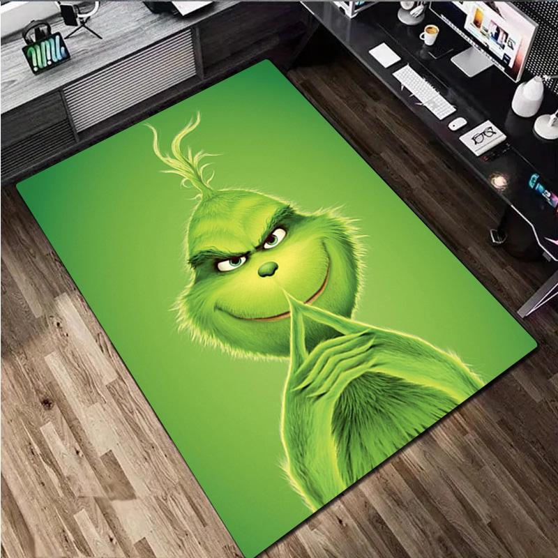 Covor Crăciun Grinch Covor Decorativ de Birou Pentru Sufragerie Dormitor Preș de Ușă Covor de Podea Covor pentru Zona Scaunului de Calculator cadou perfect de sărbători