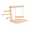 Bird Activity Center with Perch and Swing for Small Parrots