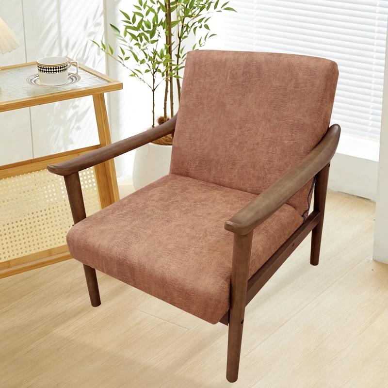 1pc Nordic Polyester Fiber Armchair Cover Elastic No Armrest Backrest Chair Cover with Zipper Single Sofa Seat Case Home Hotel