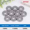 10Pcs Skateboard Bearings Miniature Deep Groove Ball Bearings 693 694 695 696 697 698 699 Zz For Scooter Or Toys