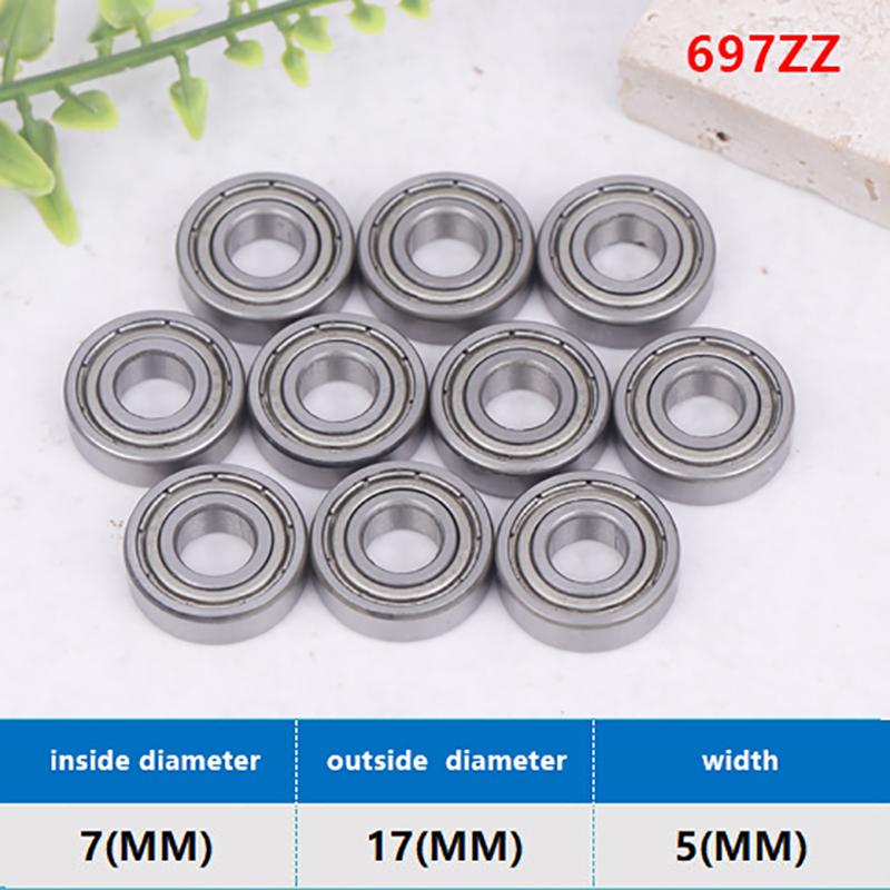 10Pcs Skateboard Bearings Miniature Deep Groove Ball Bearings 693 694 695 696 697 698 699 Zz For Scooter Or Toys