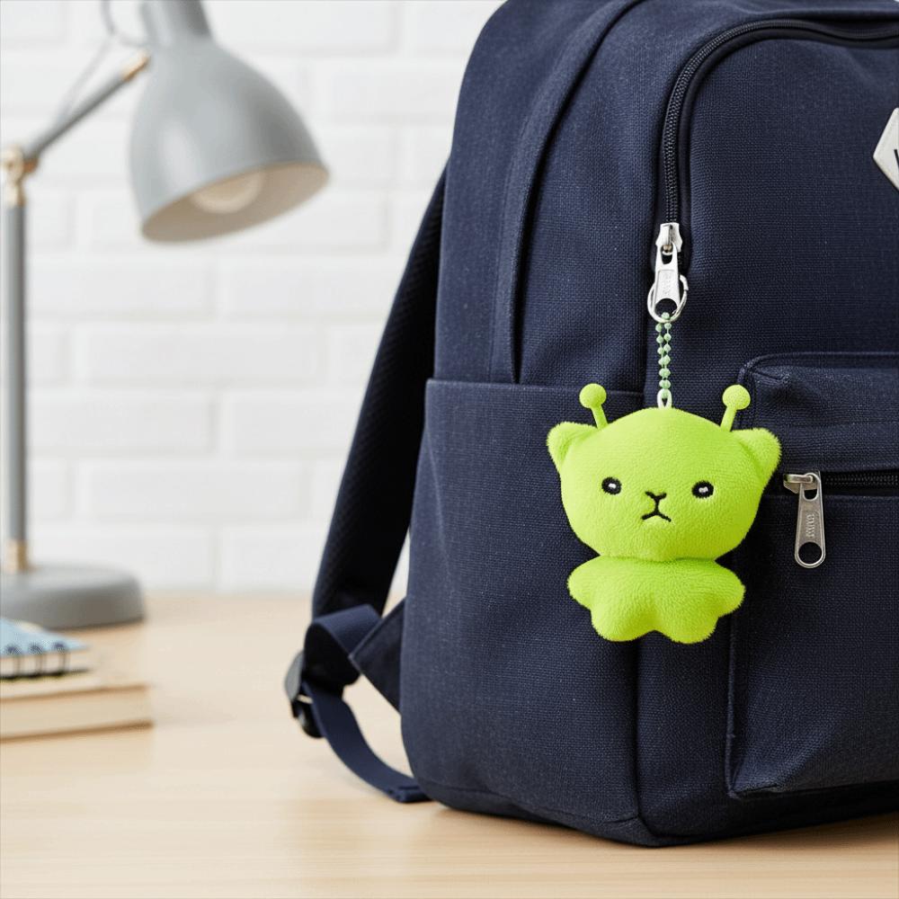 Mini Plush Backpack Pendant Cute Star Alien Cat Keychain New Mobile Phone Rope  Birthday