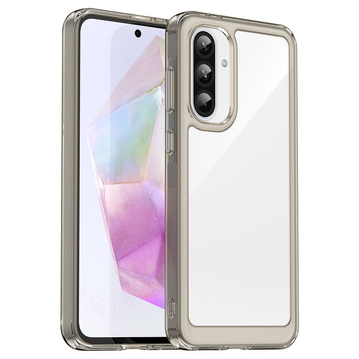 

For Samsung Galaxy A36 5G Case TPU+Acrylic Protective Clear Phone Cover Transparent Grey
