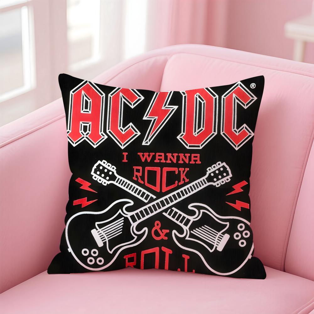 Band A-AC D-DC Cushion Cover Comfortable Reversible Pillow Cover Ideal for Car Sofa Bedroom & Beyond