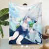 Anime Shiroko Blue Archive Girl Printed Soft Cozy Throw Blanket for Home Travel Birthday Gift