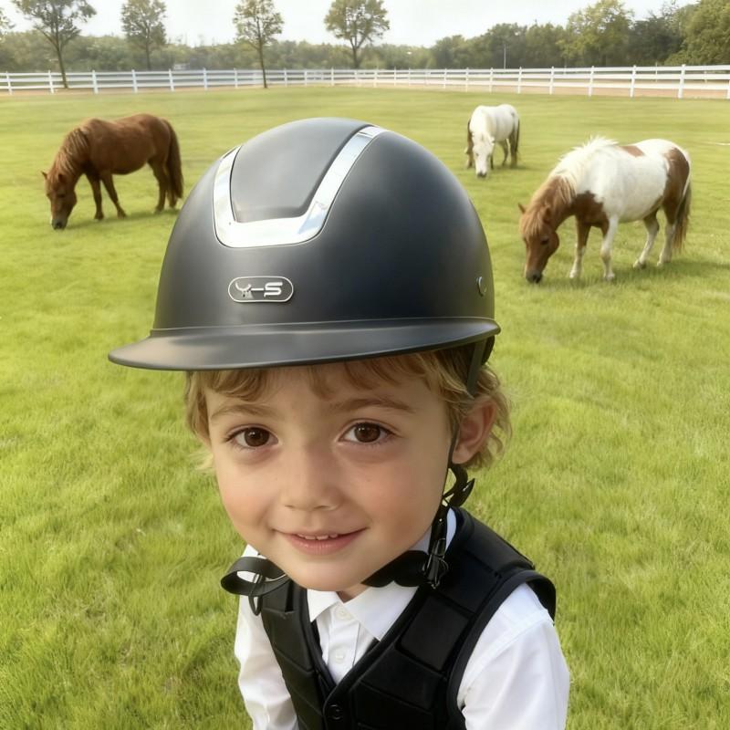 Kinder Reithelm Semi-Cover Sicherheit Kopfschutz Jungen Mädchen Outdoor Reitverwendung