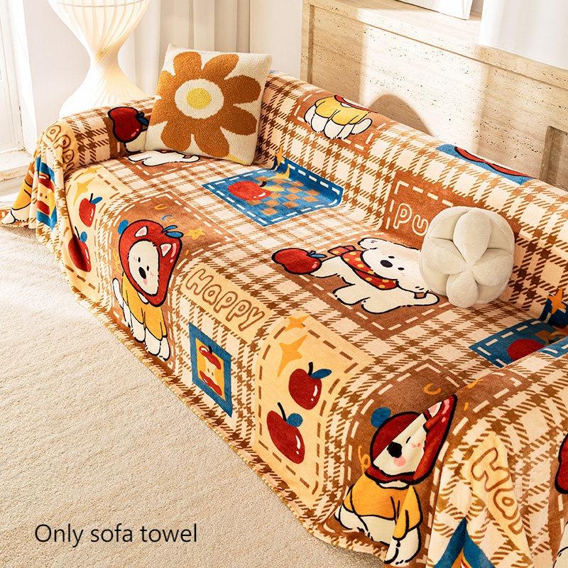 

Cute Cartoon Sofa Cover Thickened in Winter New Blankets Suitable for Non-slip Pads in Autumn and Winter Home Textile Products 180X130CM