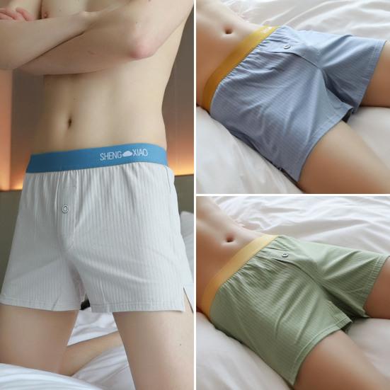 Boxer საცვლები საშუალო აწევა 3D დიზაინის Patchwork ფერადი Boxer ტრუსები მაღალი ელასტიური დიზაინის ზოლიანი შარვალი ყოველდღიური ტანსაცმელი