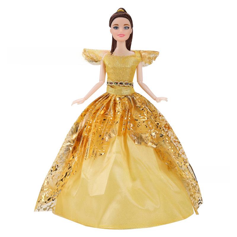 

Кукла 30 см Свадебное платье с аксессуарами - Подходит для куклы Барби 11,5 дюймов, Вечернее платье, Наряд из 6 предметов HS05-2