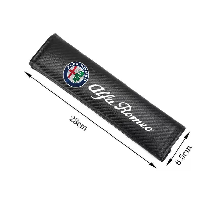 Car Stickers For Alfa Romeo Car Seat Belt Shoulder Protector Cover Pad For Alfa Romeo STELVIO Giulia 159 Giulietta 147 Mito 156