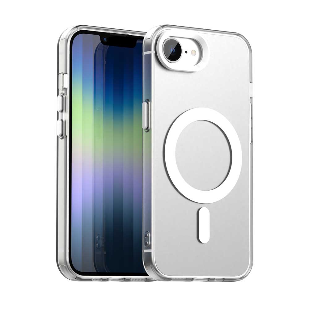 Magnetic Wireless Charging Case For Apple iPhone 16e 16 Pro Max 15 14 Plus Cover Candy Colors Transparent Back Shell Coque