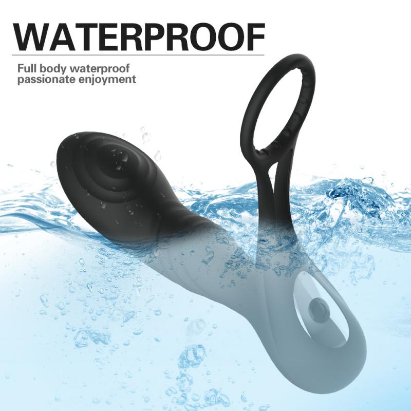 Double Ring Warming Prostate 10 Frequency Rear Court Massager for