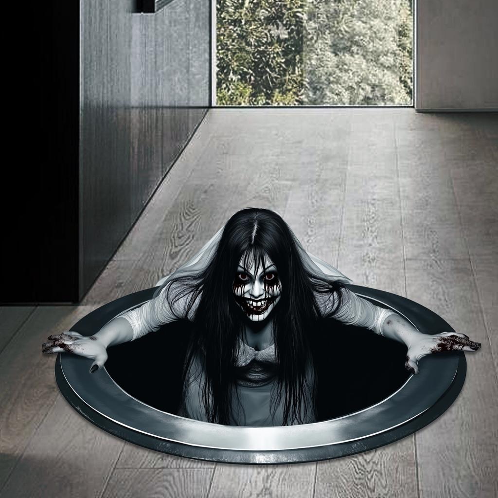 Halloween Bride Wall Decals Long Hair Stickers for Bedroom Living Room Decor
