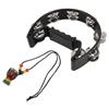Handheld Tambourine with Hanging Decor Metal Bells Half Moon Drum Black Hand Percussion Instrument for Party Dance
