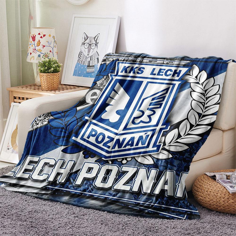 1PC Lech Poznan Patterned Flannel Blanket Suitable For All Seasons for Home Decor Warmth and Comfort Gifts Holiday Present