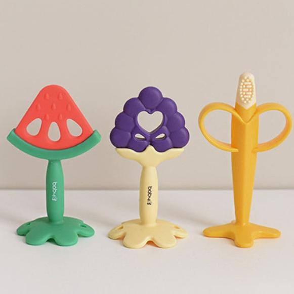 [BABY & I] Silicone Fruit Teether Set (with Storage Case) – 7 Designs