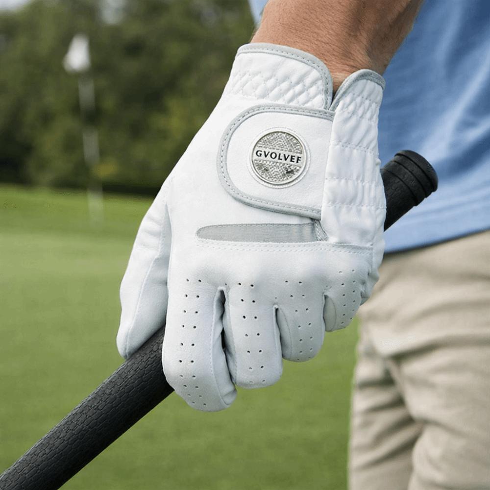 Lightweight Design Magnetic Marker Glove White Color Replaceable Glove  Golfers Use