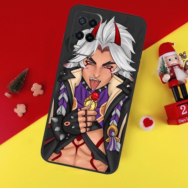 Genshin Impact Arataki Itto Case For Oppo A78 A98 A18 A38 A58 A5 A6 Pro A54 A74 A94 A17 A57 A80 A60 A40 A96 A76 A16 A15