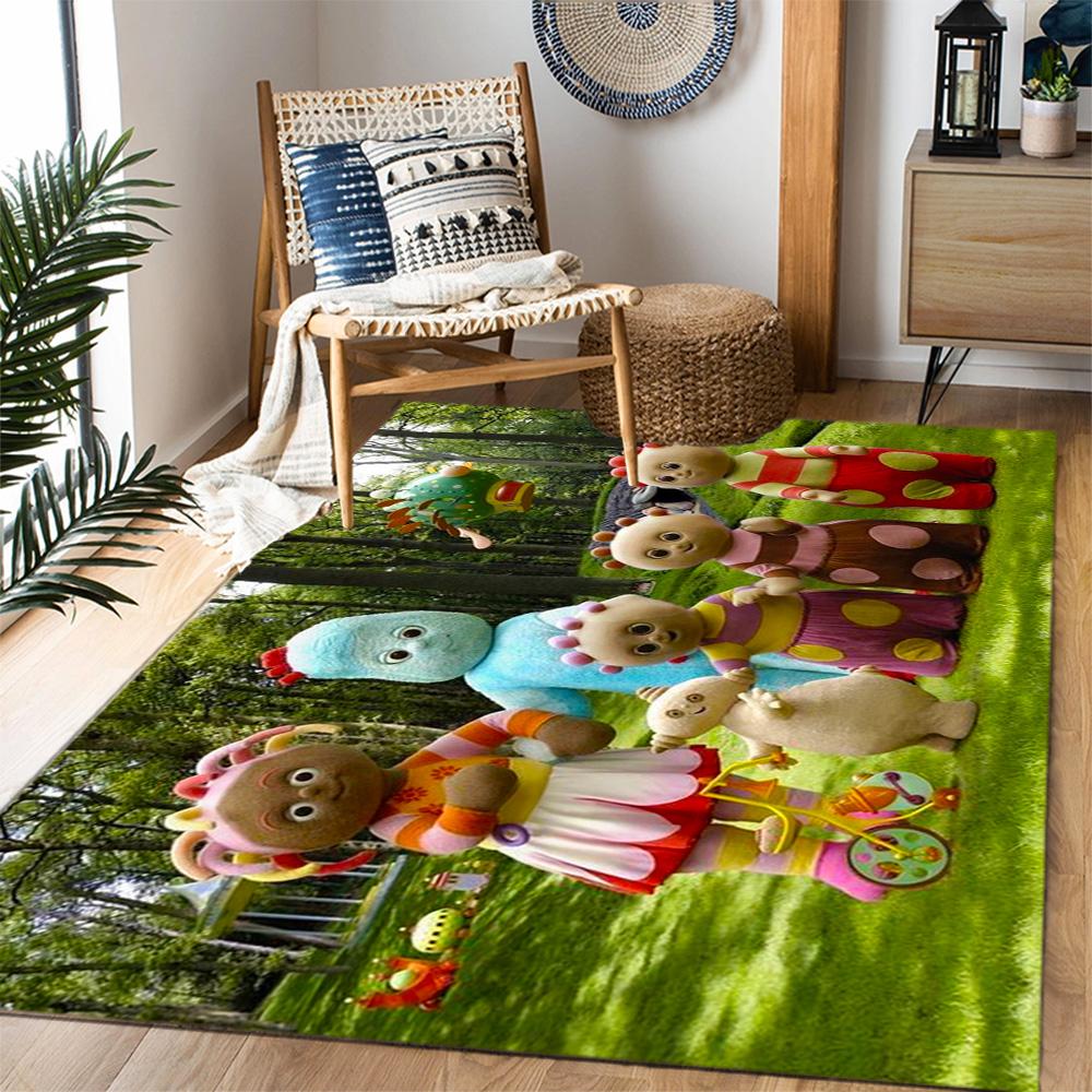 Colorful Friends In The Forest Themed Anti-Slip Rugs - Polyester Home Decor, Suitable for Bedrooms, Living Rooms, Doorways, Studios, and Decorations