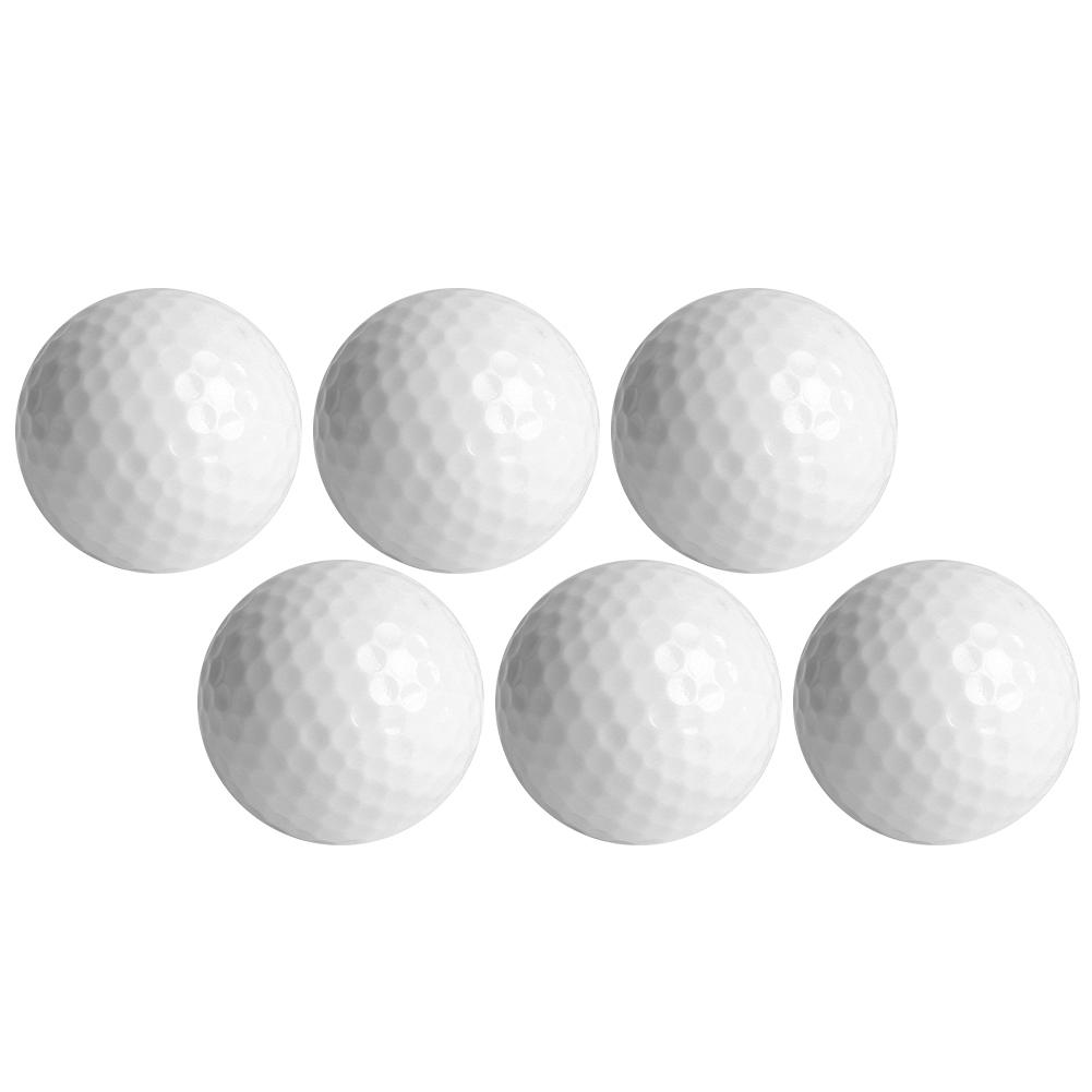 6PCS Synthetic Rubber LED Luminous Golf Ball Bright Attractive for Daytime Night Training Luminous Color Blue
